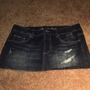 american eagle jean skirt
